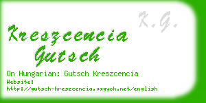 kreszcencia gutsch business card